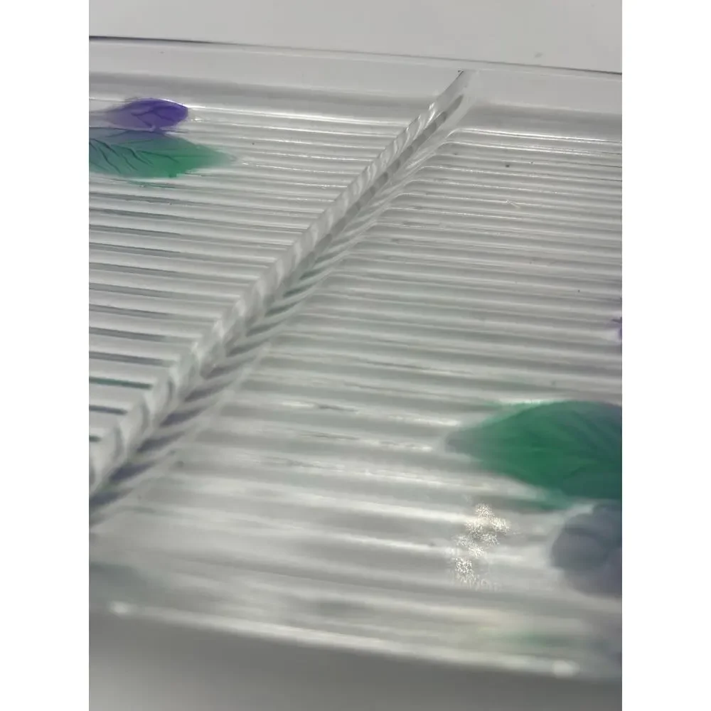 Vintage Sydenstricker. Fused Glass Devided Tray.